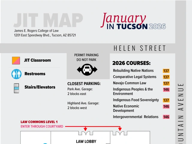 January in Tucson Map